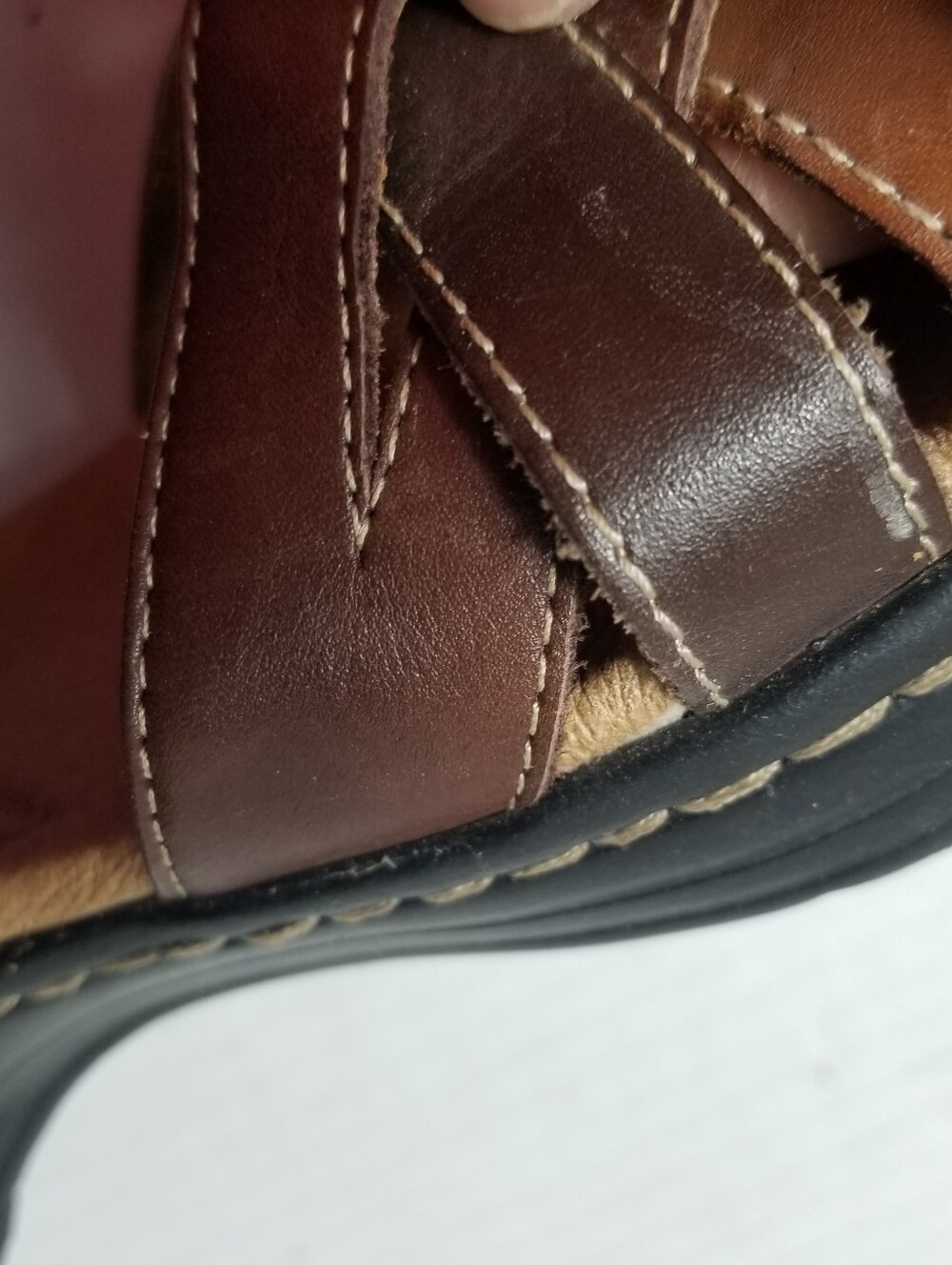 CLARKS COLLECTION WOMEN'S BROWN CROSSOVER SANDALS SIZE 9 - Picture 14 of 16